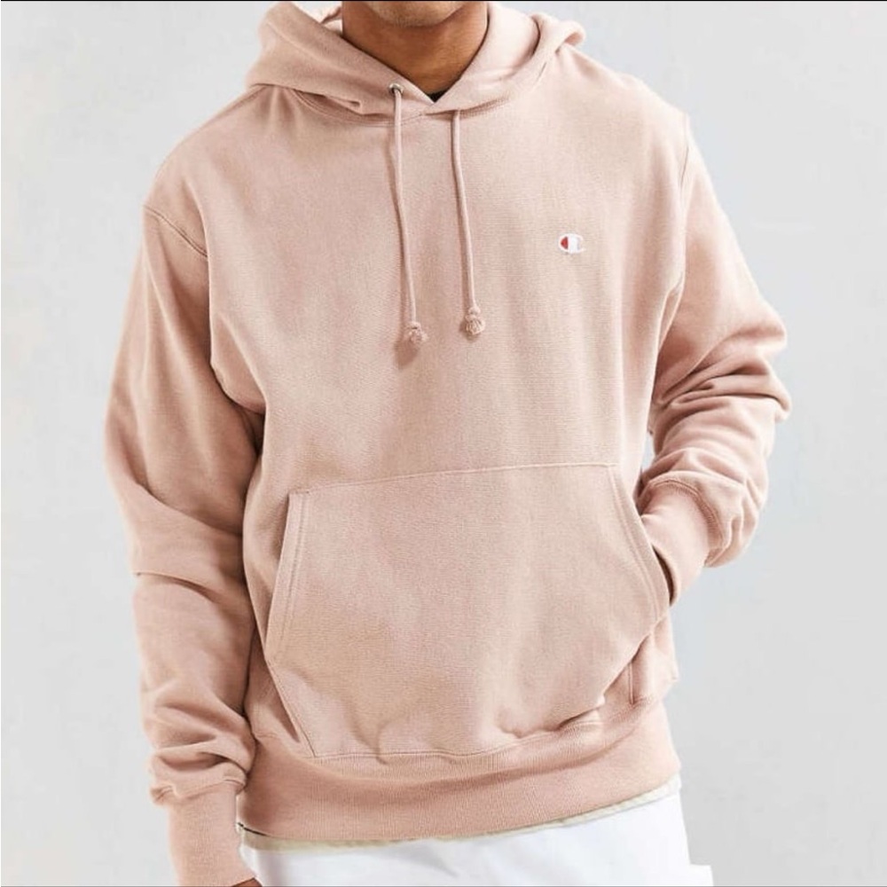 Pink Champion hoodie (men’s S, women’s L)